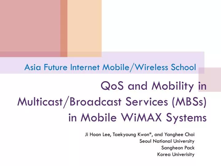 asia future internet mobile wireless school