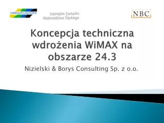 Koncepcja techniczna wdrożenia WiMAX na obszarze 24.3