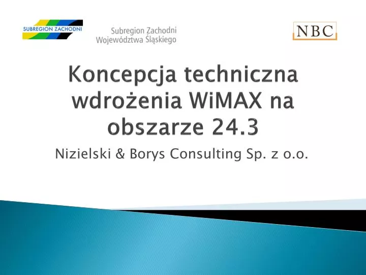 koncepcja techniczna wdro enia wimax na obszarze 24 3