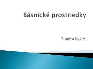 Básnické prostriedky