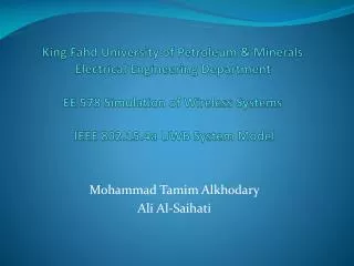 Mohammad Tamim Alkhodary Ali Al- Saihati