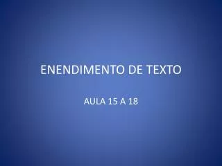enendimento de texto