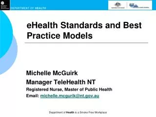 eHealth Standards and Best Practice Models