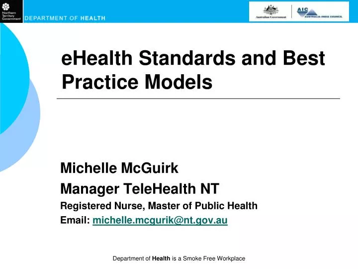 ehealth standards and best practice models