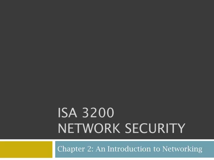 isa 3200 network security