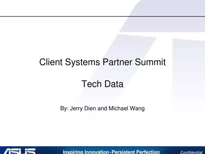 client systems partner summit tech data