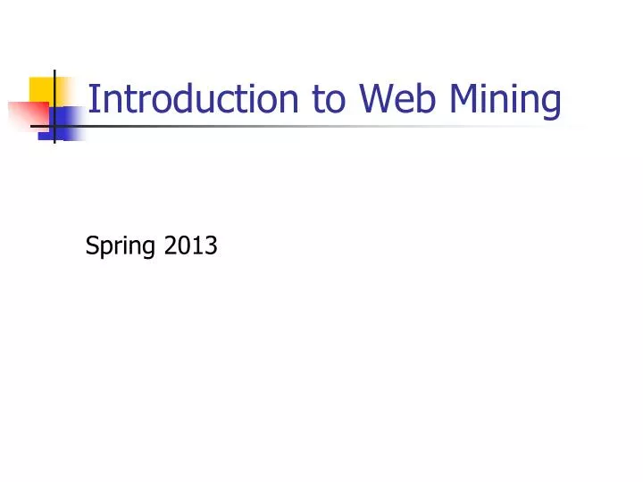 introduction to web mining