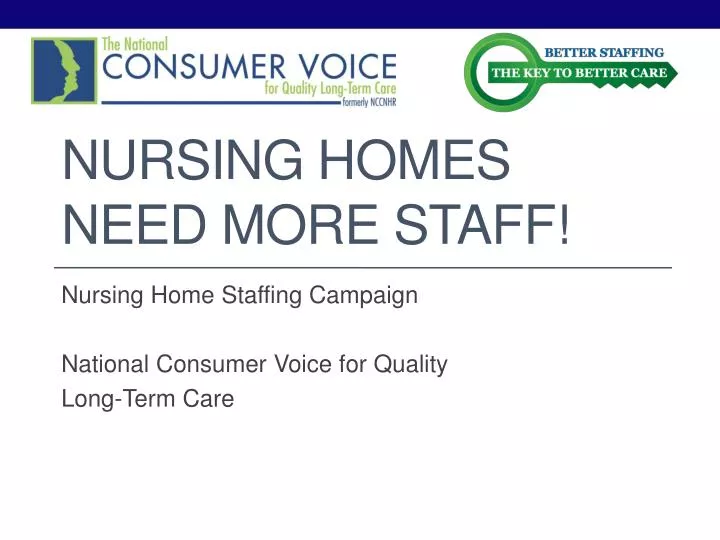 nursing homes need more staff