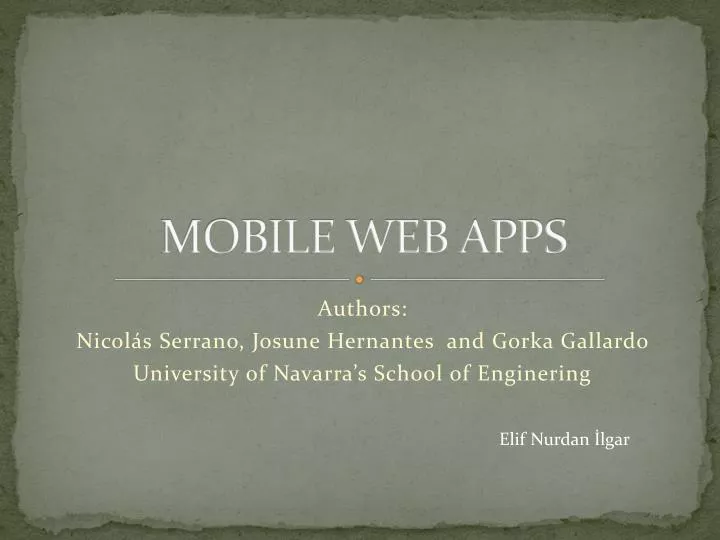 mobile web apps