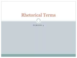 Rhetorical Terms