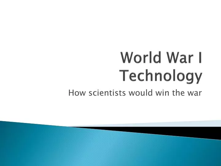 world war i technology