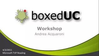 Workshop Andrea Acquaroni