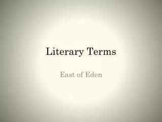 Literary Terms