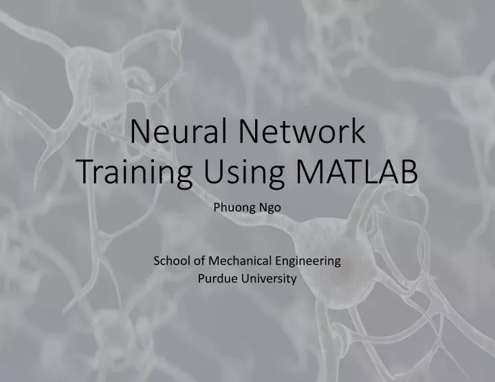 neural network training using matlab