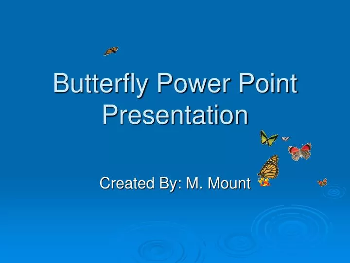 butterfly power point presentation