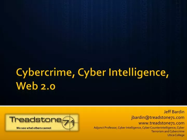 cybercrime cyber intelligence web 2 0