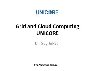 Grid and Cloud Computing UNICORE