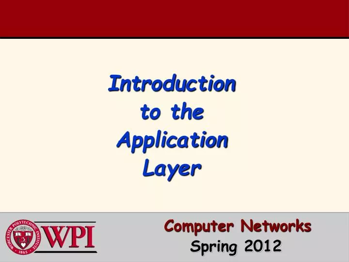 computer networks spring 2012