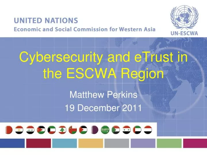 cybersecurity and etrust in the escwa region