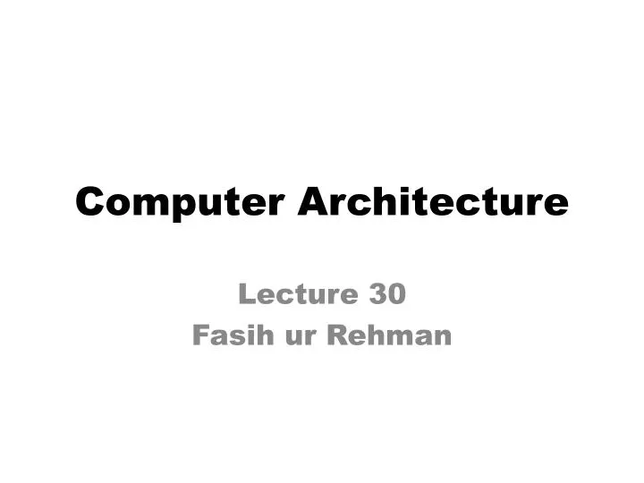 computer architecture