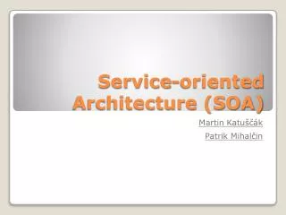 service oriented architecture soa