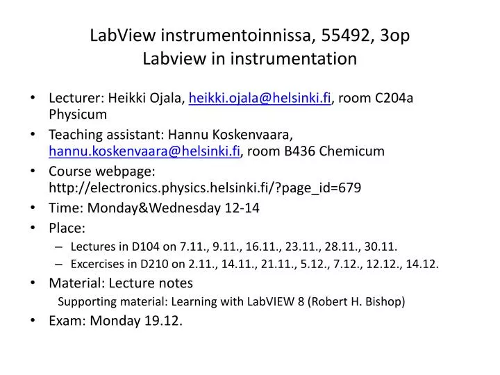 labview instrumentoinnissa 55492 3op labview in instrumentation
