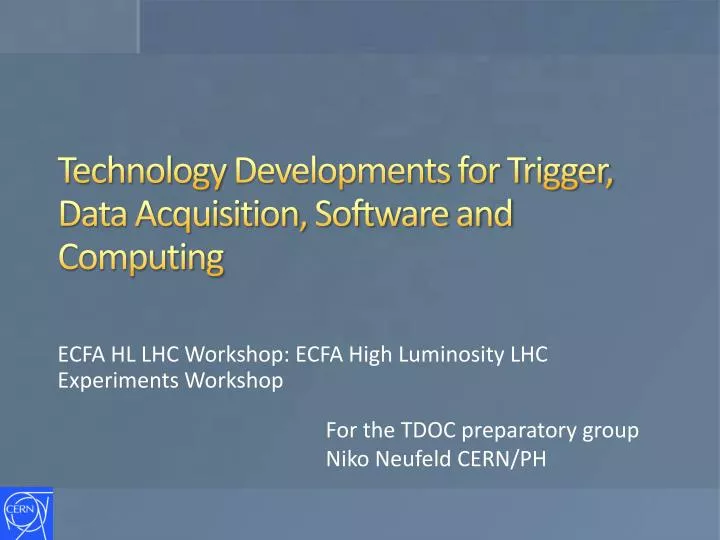 technology developments for trigger data acquisition software and computing