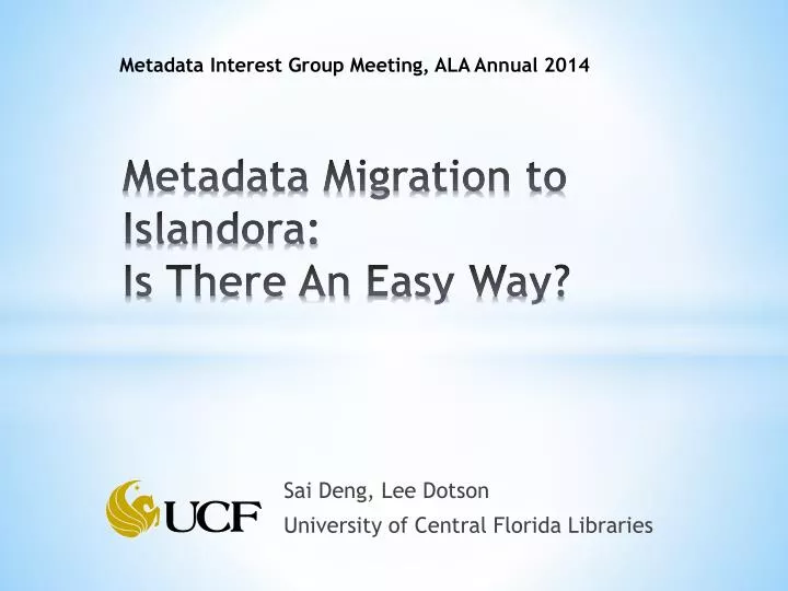 metadata migration to islandora is there an easy way