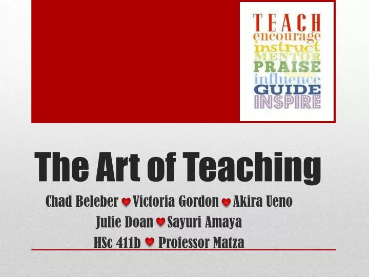 the art of teaching