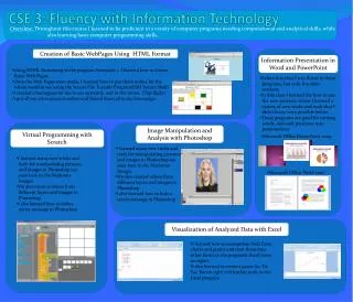 CSE 3: Fluency with Information Technology