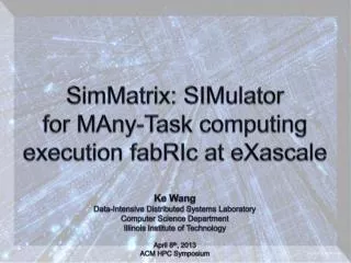 SimMatrix: SIMulator for MAny -Task computing execution fabRIc at eXascale
