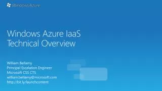 Windows Azure IaaS Technical Overview