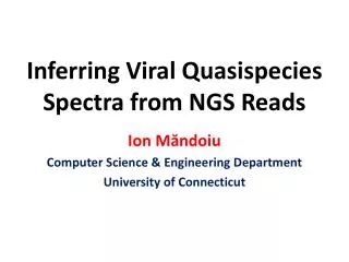 Inferring Viral Quasispecies Spectra from NGS Reads