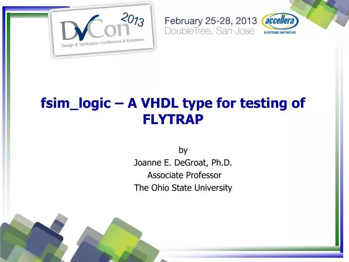 fsim logic a vhdl type for testing of flytrap