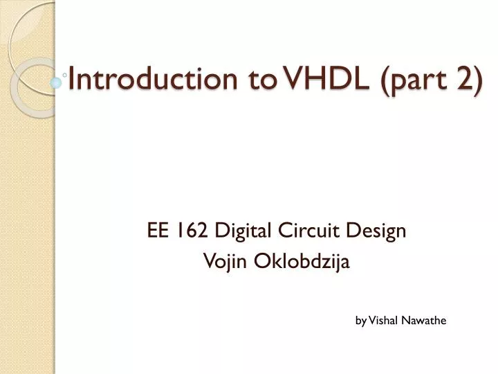 introduction to vhdl part 2