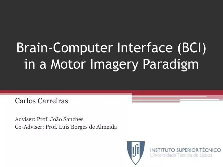 brain computer interface bci in a motor imagery paradigm
