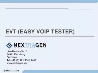 Evt (easy VoIP Tester)