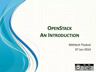 OpenStack An Introduction