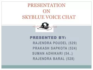 Presentation on skyBlue Voice Chat
