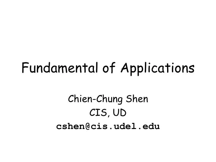 fundamental of applications
