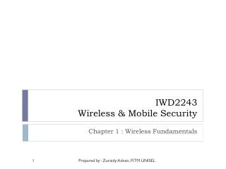 IWD2243 Wireless &amp; Mobile Security