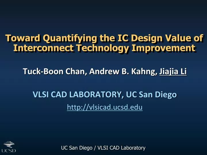 toward quantifying the ic design value of interconnect technology improvement