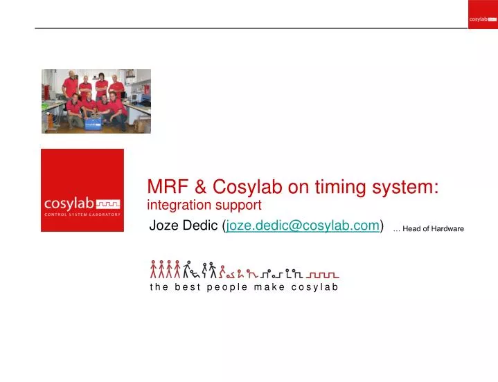 mrf cosylab on timing system integration support