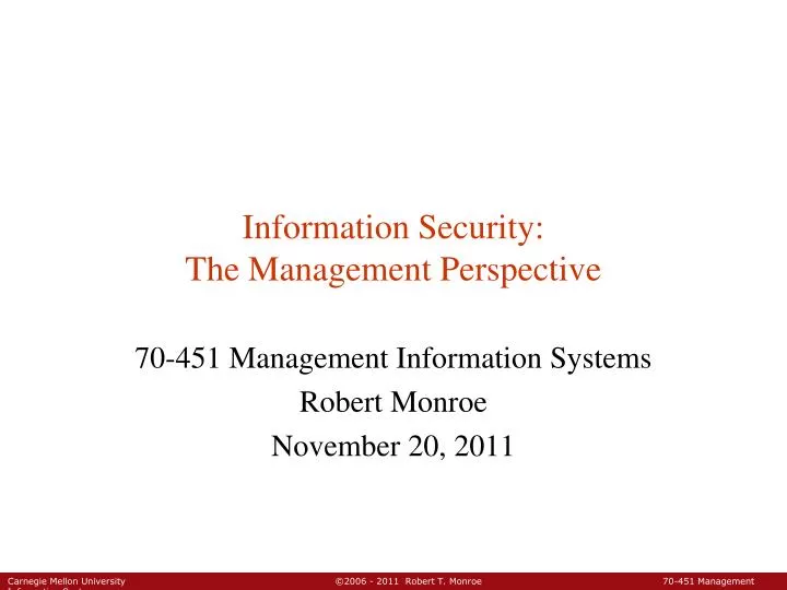 information security the management perspective
