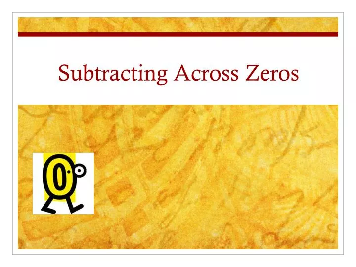 subtracting across zeros