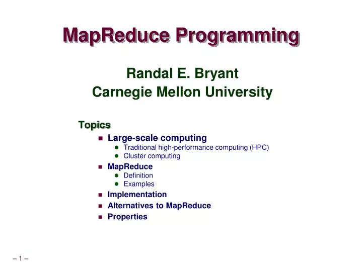 mapreduce programming