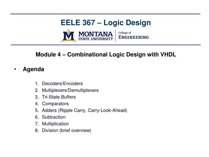 eele 367 logic design