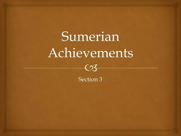 sumerian achievements