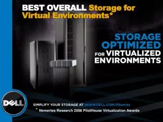BEST Overall Storage for Virtual Environments*