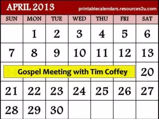 Gospel Meeting with Tim Coffey